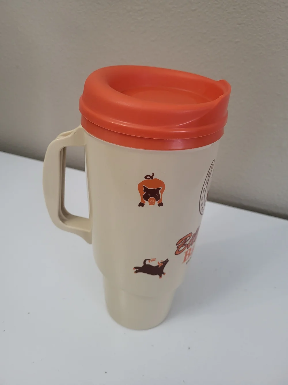 Thermo Serv Bill Miller Bar-B-Q 34oz Deluxe Texas Tea Bucket Travel Cup Mug